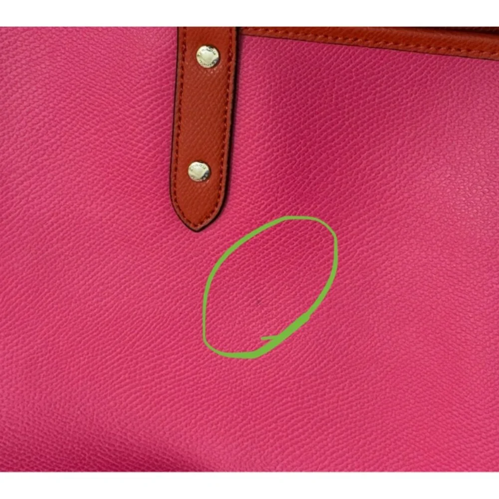 Coach Reversible City Tote Orange/Fuchsia - Picture 7 of 16